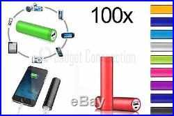 100x LOT Universal Portable Battery Charger Power Bank 2600mAh For Cell Phones