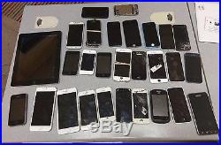30X- Lot Apple iPhones i Pad iPods Samsung Galaxy Devices for Parts or Repair