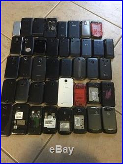 40 Smartphones, 1 iPod Lot, Resale, For Parts
