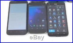 7 Lot SmartPhones- Various Carriers or Unlocked- HTC, LG, Google, ZTE For Parts