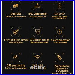 Android Walkie Talkie Radio WiFi+BT Smartphone Mobile Cell Phone IP67 Waterproof