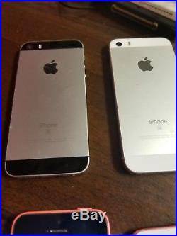 Apple Lot of 4. 2 Iphone SE, 5c, & ipod touch 5th. Read description