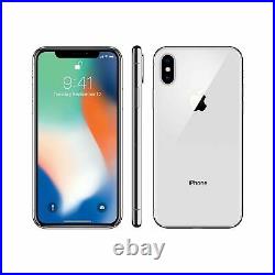 Apple iPhone X 64GB Silver T-Mobile AT&T Metro Cricket GSM Unlocked Smartphone