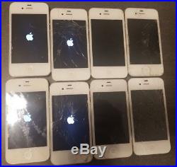 Cracked Lot of 8 Apple iPhone 4S A1387 AT&T Check CLEAN ESN Works