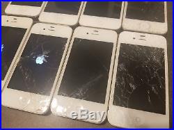 Cracked Lot of 8 Apple iPhone 4S A1387 AT&T Check CLEAN ESN Works