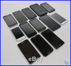 Dealer Lot Of 13 Android Cell Phones Smartphones Various Carriers Various Models