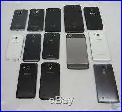 Dealer Lot Of 13 Android Cell Phones Smartphones Various Carriers Various Models