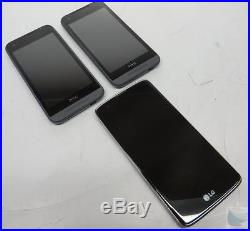 Dealer Lot Of 3 Cricket Wireless GSM Android Cell Phones Smartphones LG HTC