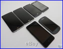 Dealer Lot Of 6 Metro PCS Cell Phones Smartphones LG Samsung ZTE