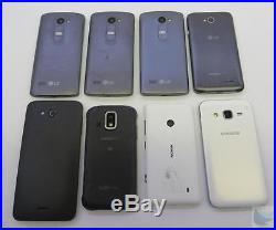 Dealer Lot Of 8 Metro PCS Cell Phones Android Smartphones LG Samsung & More