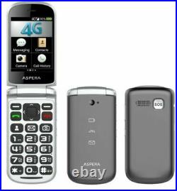 Genuine Aspera F40 Seniors Big Button Flip Phone Black 4G +3G+NEXTG f24 Top