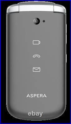 Genuine Aspera F40 Seniors Big Button Flip Phone Black 4G +3G+NEXTG f24 Top