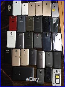 IPhone/Galaxy/Droid/Samsung/LG and more FOR PARTS (Lot of 30)