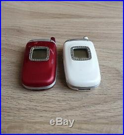 LOT 2 X Samsung SGH- T500 Red & White Collection Very Rare COLLECTIBLE GENUINE R