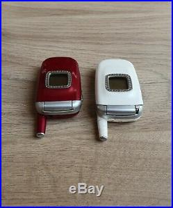 LOT 2 X Samsung SGH- T500 Red & White Collection Very Rare COLLECTIBLE GENUINE R