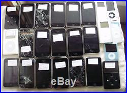 LOT OF 23 APPLE iPHONES & 37 APPLE iPODS MOST WORKING BUT SELLING FOR PARTS