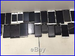 LOT OF 48 CELL PHONES (APPLE, SAMSUNG, LG etc) BROKEN/FOR PARTS/AS IS! NR