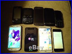 Lot Of 8 Cell Phones Working Iphone 5c 64gb Samsung Galaxy 3 Lg Samsung