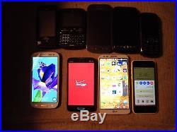 LOT OF 8 CELL PHONES With A WORKING IPHONE 5C 64GB -SAMSUNG GALAXY 3- LG SAMSUNG