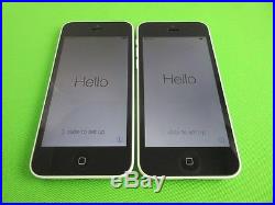 Lot 2 Apple iPhone 5C-16GB- GSM Factory Unlocked Good Condition White Color