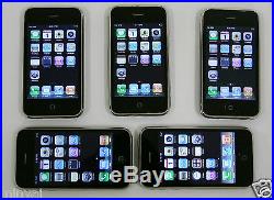 Lot 5 Apple iPhone 3G A1241 16GB Black MB048LL Smartphone Cell Phone AT&T LOCKED