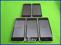 Lot 5 Apple iPhone 5C-16GB- GSM Factory Unlocked Very Good Condition White Color
