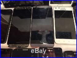 Lot Of 18 Android Phones-Samsung, ZTE, HTC, etc. Sold As Is. No Reserve/Returns