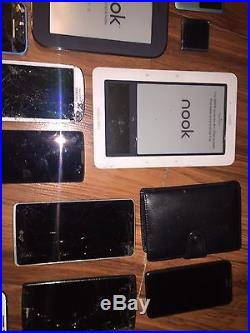 Lot Of (27x) iPod iPhone LG Samsung Nook ZTE HTC Sony HP Smartphones & MP3's
