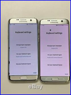 Lot Of 2 Samsung Galaxy S7 Edge G935A Silver AT&T Smartphones As-Is