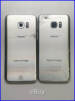 Lot Of 2 Samsung Galaxy S7 Edge G935V Verizon + GSM Unlocked Smartphones As-Is