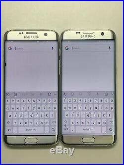 Lot Of 2 Samsung Galaxy S7 Edge G935V Verizon + GSM Unlocked Smartphones As-Is