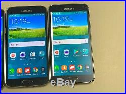 Lot Of 4 Samsung Galaxy S5 G900V Verizon + GSM Unlocked Smartphones (Burn Marks)