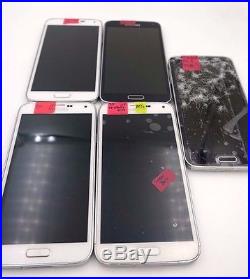 Lot of 104 Samsung Galaxy S5 SM-G900r6, G900v, G900A Cell Smart Phones Damaged