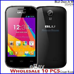 Lot of 10 BLU Dash JR W D141w Unlocked GSM Dual-SIM Cell Phone Black Wholesale