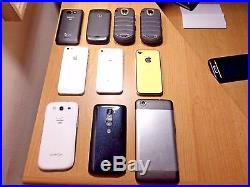 Lot of 10 Cell Phones 4 Parts Not Working iphone LG Samsung BlackBerry Kyocera