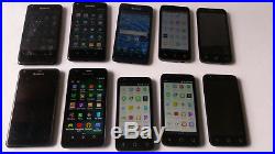 Lot of 10 Cell Phones for Parts or Repair