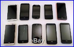 Lot of 10 HTC Cell Phones in Various Versions AS IS FOR PARTS
