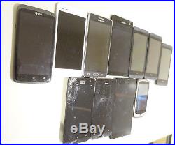 Lot of 11 Smartphones Mixed Brands Most GSM 6 AT&T & 1 Claro AS-IS Parts