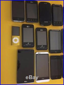 Lot of 24 Mobile Cell Phones, ipod Apple LG Blackberry Samsung iPhone