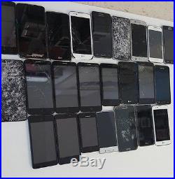 Lot of 24 phones(samsung, ZTE, LG, Alcatel) metro pcs, Verizon, tmobile