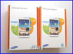 Lot of 2 New Sealed Samsung Galaxy Note SGH-I717 AT&T White Smartphones GSM