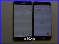 Lot of 2 Samsung Galaxy A7 (2016) SM-A710 16GB GSM Unlocked Smartphones AS-IS
