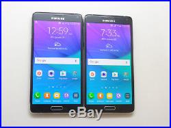 Lot of 2 Samsung Galaxy Note 4 Black T-Mobile & GSM Unlocked Smartphones AS-IS #