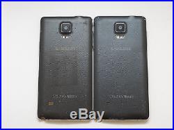 Lot of 2 Samsung Galaxy Note 4 SM-N910T 32GB T-Mobile Smartphones AS-IS GSM @