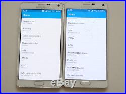 Lot of 2 Samsung Galaxy Note 4 SM-N910T T-Mobile Smartphones AS-IS GSM ^
