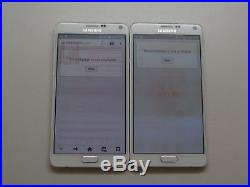 Lot of 2 Samsung Galaxy Note 4 SM-N910T T-Mobile Unlocked Smartphones AS-IS