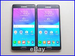 Lot of 2 Samsung Galaxy Note 4 SM-N910V Verizon Unlocked 32GB Smartphones AS-IS