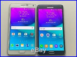 Lot of 2 Samsung Galaxy Note 4 T-mobile & AT&T Smartphones (Light Burn Marks)