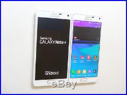 Lot of 2 Samsung Galaxy Note 4 White T-Mobile & GSM Unlocked Smartphones AS-IS @