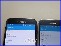 Lot of 2 Samsung Galaxy S5 SM-G900A AT&T 16GB Smartphones AS-IS GSM
